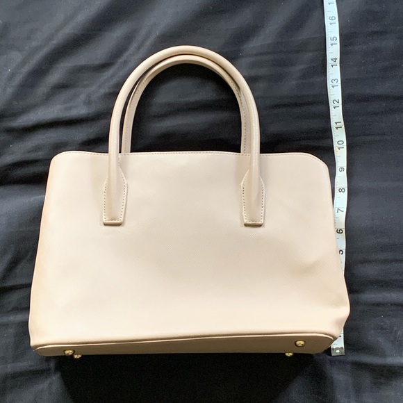 Natural Beauty Basic Cream & Gold Top Handle Purse w/ Removable shoulder strap - Picture 11 of 11